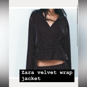 NWT ZARA Brown Velvet Wrap
Top/JackEt size L